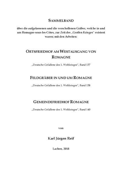 DGW-137/138/140 - Soldatengräber - Romagne-sous-les-Côtes